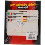 BUSTA DI ETICHETTE MARKIN COD. 41 MM 56 X 34, SU FOGLIO, 80 ETICHETTE AUTOADESIVE